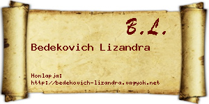 Bedekovich Lizandra névjegykártya